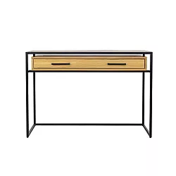 Toaletní stolek LT370 kombinovaný z masivního přírodního dubu 120x42x81cm - Dub medový