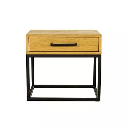 Noční stolek kombinovaný z masivního přírodního dubu 50x35x45cm - Dub medový