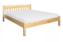 Postel z masivní borovice, dvoulůžko 160x200cm - Šedá