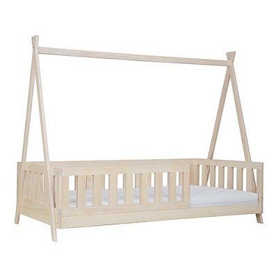 Dřevěná dětská postel z masivní přírodní borovice 90x180 cm - Borovice bílá