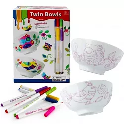 Barevné snídaňové mísy (2 kusy)