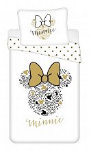 Bavlněné povlečení 140x200 + 70x90 - Minnie Gold 2