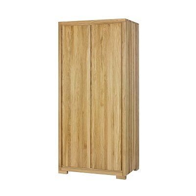 Šatní skříň z masivního přírodního dubu 90x60x195cm - Dub dark