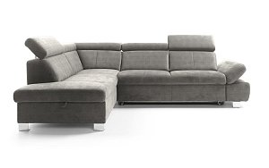 HAPPY rohová sedací souprava, orientace levá strana 273x201x82 - Šedá