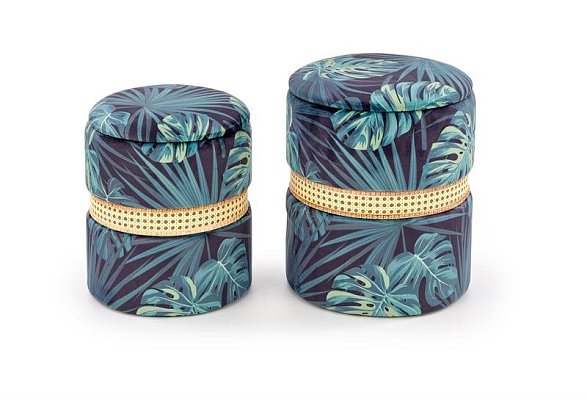 Sestava dvou taburetů 44x38cm a 36x32cm - Vícebarevná