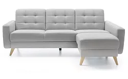 NAPPA rohová sedací souprava 222x156x87 - Šedá