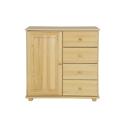 Komoda kombinovaná z masivní borovice 100x47x100cm - Borovice