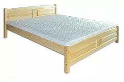 Postel z masivní borovice, dvoulůžko 140x200cm - Šedá