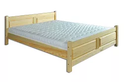 Postel z masivní borovice, dvoulůžko 160x200cm - Šedá