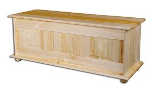 Truhla z masivní borovice 125x45x48cm - Borovice