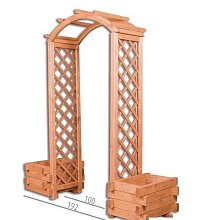 Květináč s pergolou z masivního smrkového dřeva 192/100x50x230cm - Týk