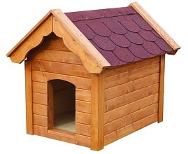 Psí bouda BRUNO z masivního smrkového dřeva 85x125x115cm - Týk