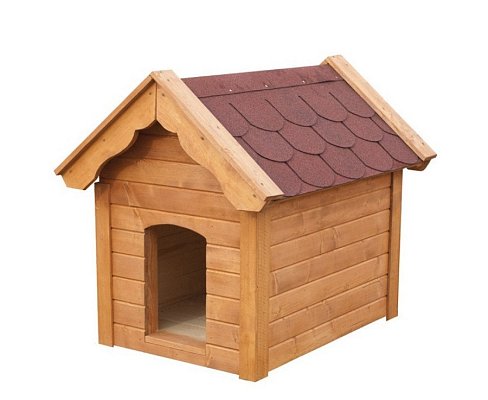 Psí bouda BRUNO z masivního smrkového dřeva 80x117x88cm - Týk