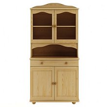 Vitrína z masivní borovice 92x47x190cm - Borovice