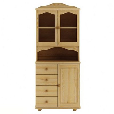 Vitrína z masivní borovice 80x47x190cm - Borovice