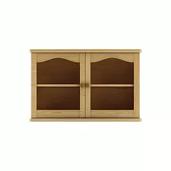 Vitrína z masivní borovice 90x30x60cm cm - Šedá