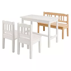 Jídelní lavice dětská z masivní borovice - Šedá