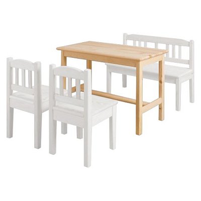 Jídelní stolek dětský z masivní borovice 75x38x50cm - Borovice