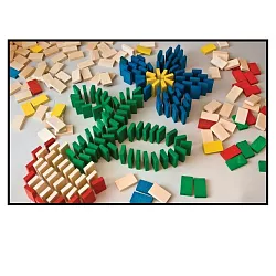 Domino barevné dřevěné 800 ks