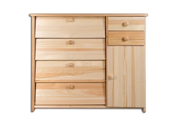 Botník s výklopnými zásuvkami z masivní borovice 90x40x80cm - Borovice