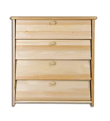 Botník s výklopnými zásuvkami z masivní borovice 72x40x80cm - Šedá