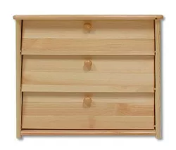 Botník s výklopnými zásuvkami z masivní borovice 62x40x63cm - Šedá