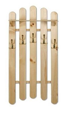 Věšáková stěna z masivní borovice 57x22x104cm - Borovice