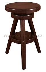 Dřevěný taburet s výškovým nastavením 30x30x60cm - Šedá