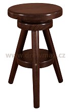 Dřevěný taburet s výškovým nastavením 30x30x60cm - Ořech