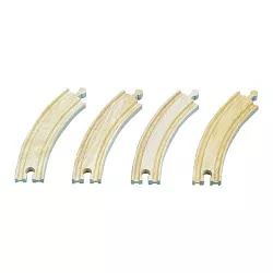 Dřevěné koleje zakřivené (4 ks)