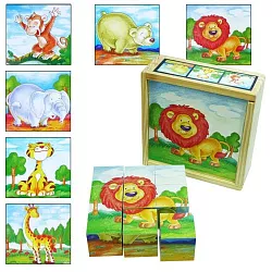 Dětské dřevěné kostky - Lev