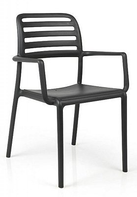 Plastové křesílko COSTA - Antracite