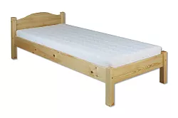 Postel z masivní borovice, jednolůžko 100x200cm - Šedá