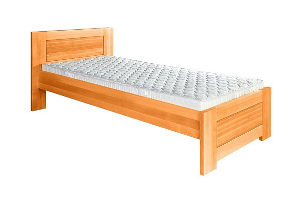 Postel z masivního buku, jednolůžko 80x200cm - Buk-olše