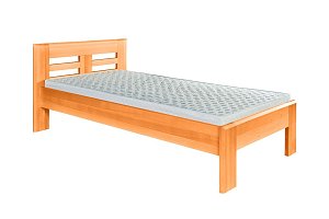 Postel z masivního buku, jednolůžko 80x200cm - Buk-olše