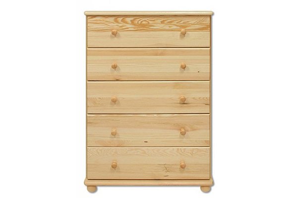 Komoda zásuvková z masivní borovice 80x47x122cm - Borovice