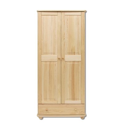 Skříň dvoudvéřová šatní z masivní borovice 85x60x190cm - Borovice