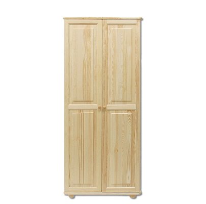 Skříň dvoudvéřová šatní z masivní borovice 80x60x190cm - Borovice