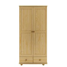 Skříň dvoudvéřová z masivní borovice 90x57x190cm - Borovice