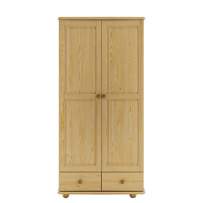 Skříň dvoudvéřová z masivní borovice 90x57x190cm - Borovice