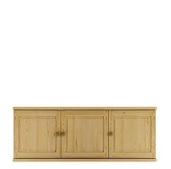 Skříňový nástavec z masivní borovice 131x57x50cm - Šedá