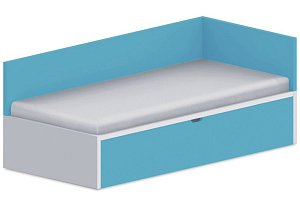 Dětská postel 90x200cm s úložným prostorem Ema - Marmara blue