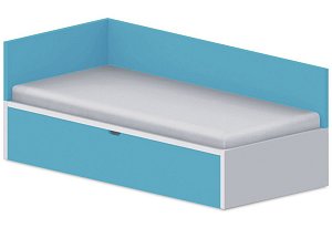 Dětská postel 90x200cm s úložným prostorem Ema - Marmara blue