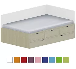 Dětská postel 120x200cm s úložným prostorem Anna - Chilli red