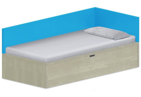 Dětská postel 90x200cm s úložným prostorem Ema - Marmara blue 