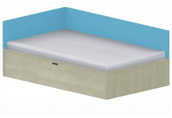 Dětská postel 120x200cm s úložným prostorem Ema - Marmara blue