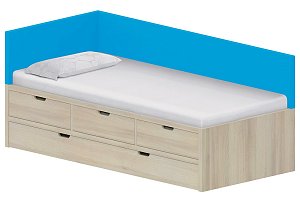 Dětská postel 90x200cm s úložným prostorem Anna - Marmara blue