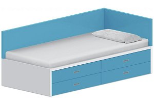 Dětská postel 90x200cm s úložným prostorem Gita - Marmara blue