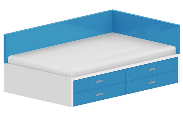 Dětská postel 120x200cm s úložným prostorem Gita - Marmara blue