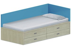 Dětská postel 90x200cm s úložným prostorem Gita - Marmara blue